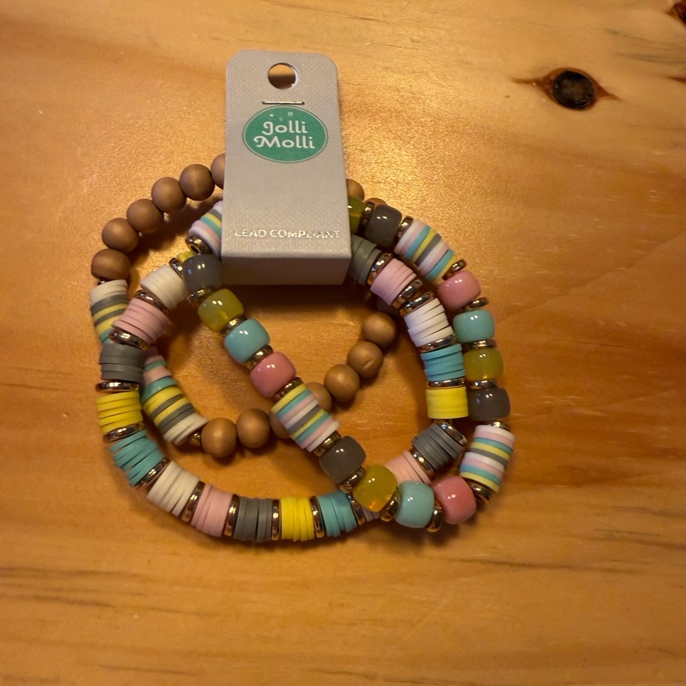 Jolli Molli Multicolor Beaded Stretch Bracelet Set